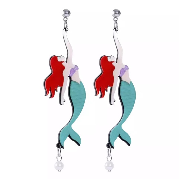 Acrylic Mermaid Earrings - Picture 8 of 10